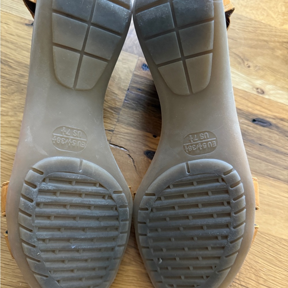 The FLEXX  T Strap Slip On Dark Orange Sandals Size 7.5 - Picture 5 of 6
